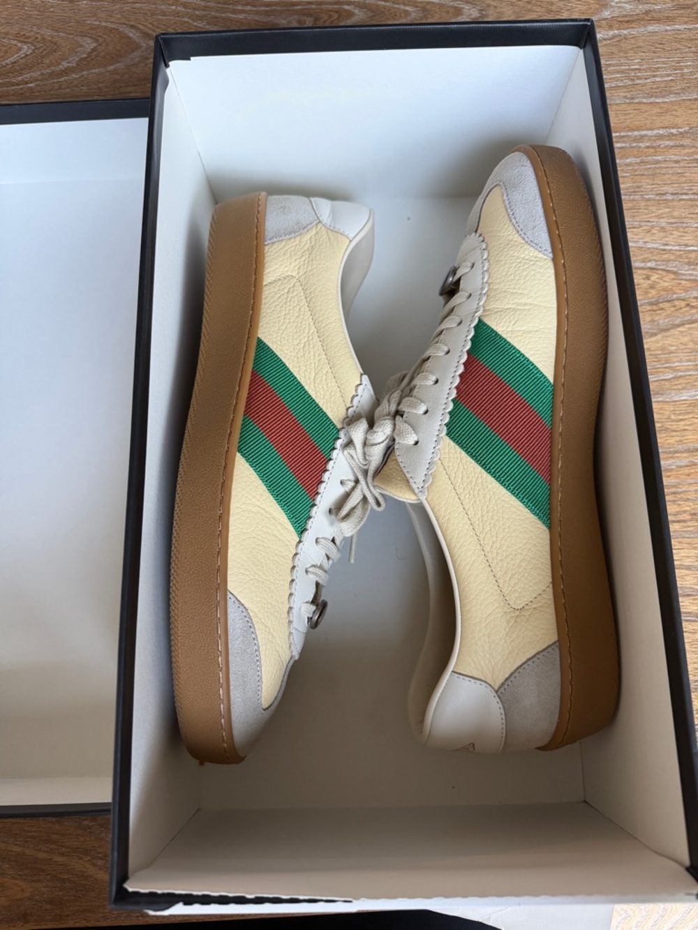 Gucci G74 Web Low ‘Oatmeal’ Sneakers - Picture 2 of 9